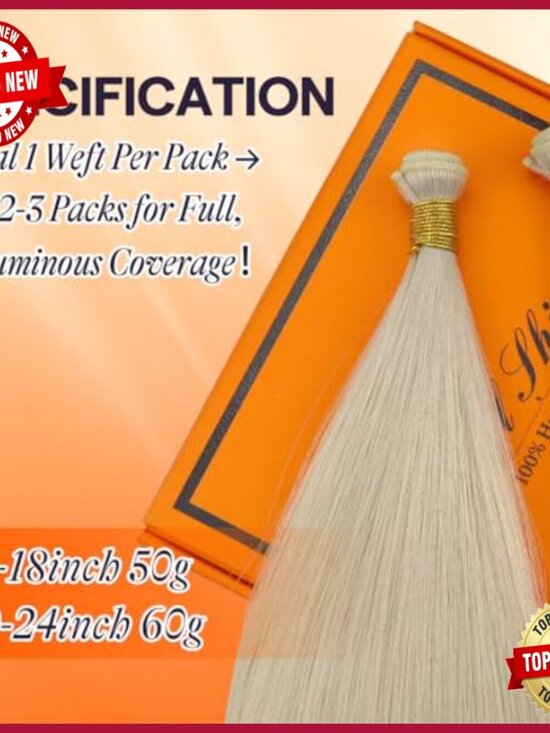 22 Inch Sew-In Human Hair Extensions 60g Remy Hair Weft main image 4